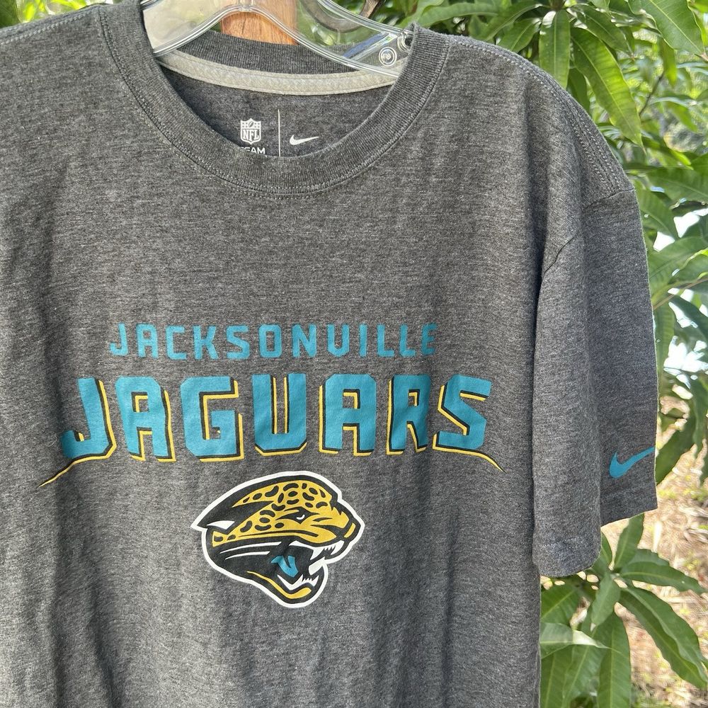 Nike Jacksonville Jaguars T-Shirt Team Logo NFL Team Apparel Gray Medium - Picture 5 of 6